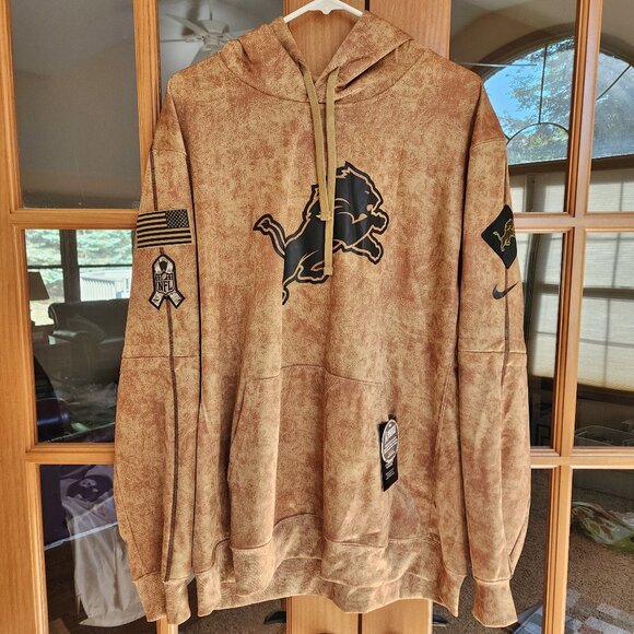 NFL Salute To Service Detroit Lions Pullover Hoodie Size XL NWT - Picture 1 of 6